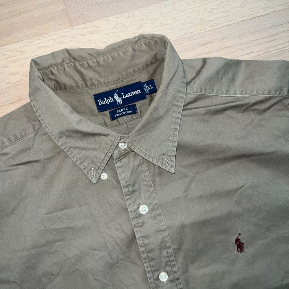 Polo Ralph Lauren cotton men xl brown short sleeve button up